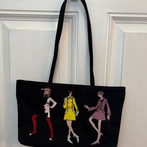 Sydney Love Black Tote with Fashion Figures